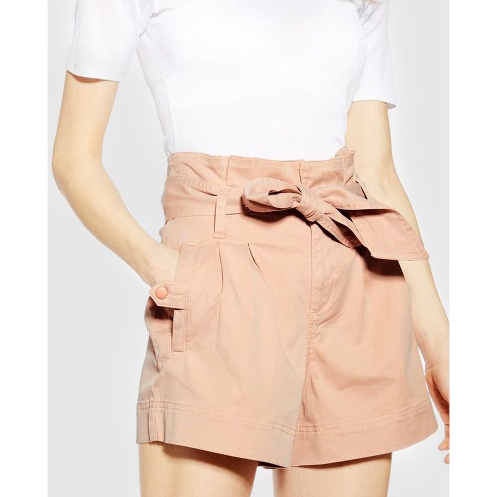 $60 TOPSHOP Nude Utility Shorts size 12
